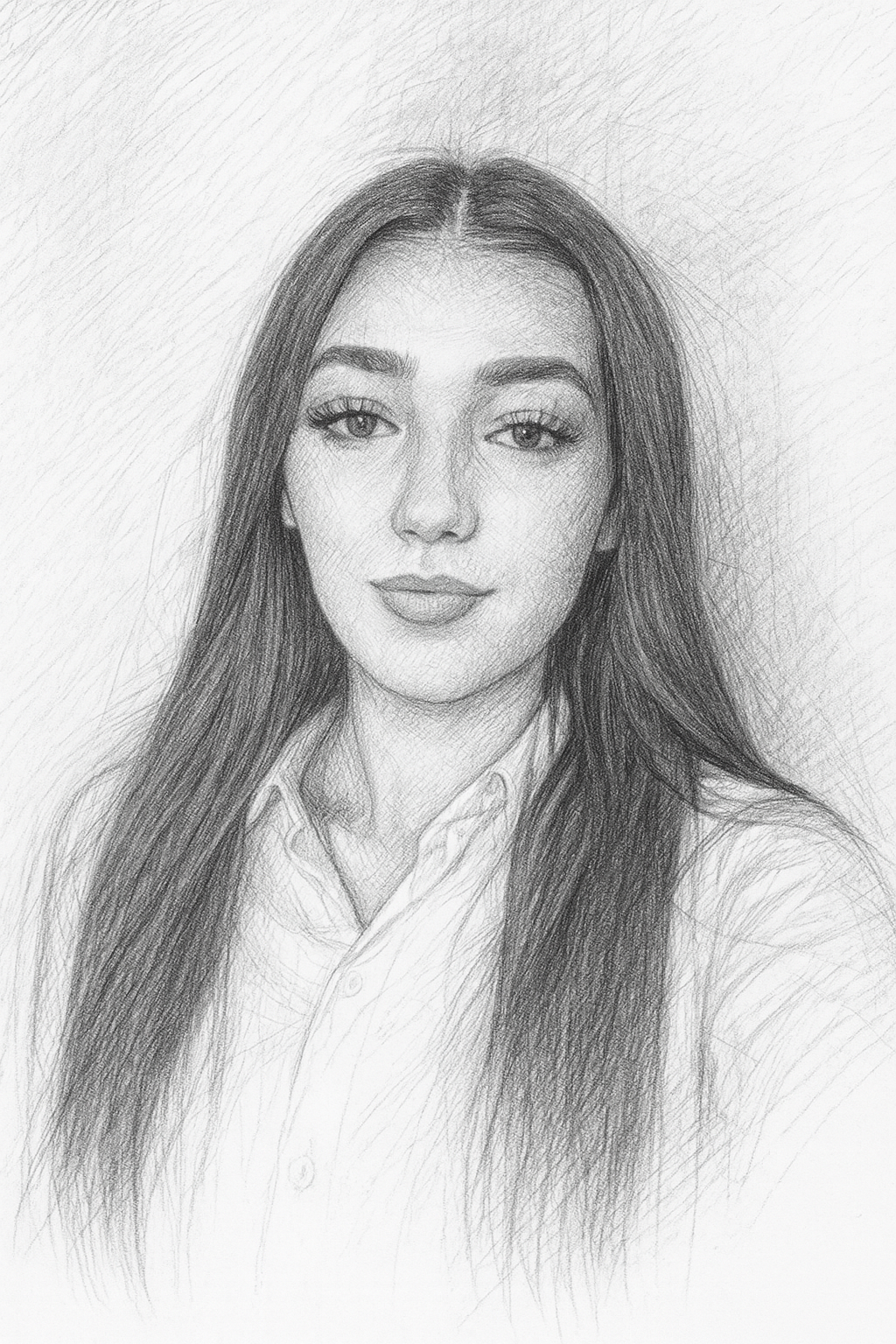 pencil sketch of Melissa